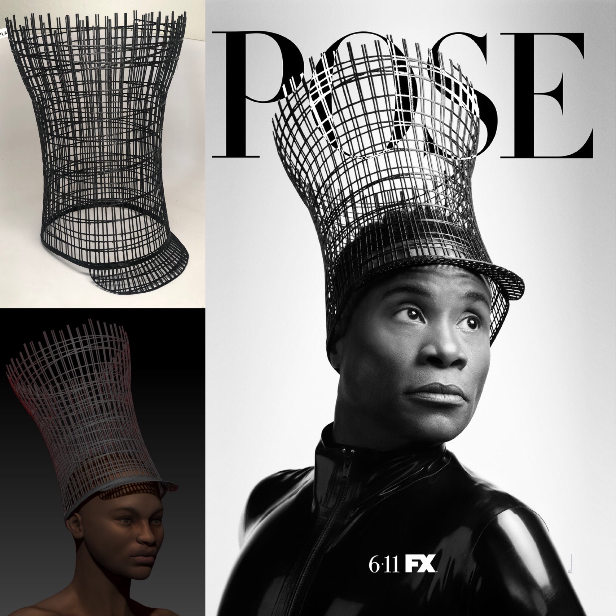 Custom headpiece for the show Pose